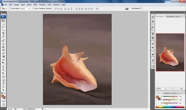 Creation of The lonely Conch...: Step 5